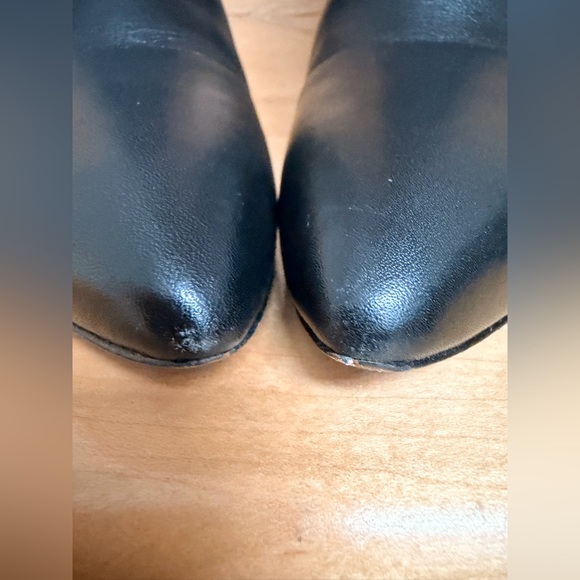 VERONICA BEARD Iluska Black Leather Wedge Chelsea Ankle Boots Size 6.5 - Picture 10 of 13